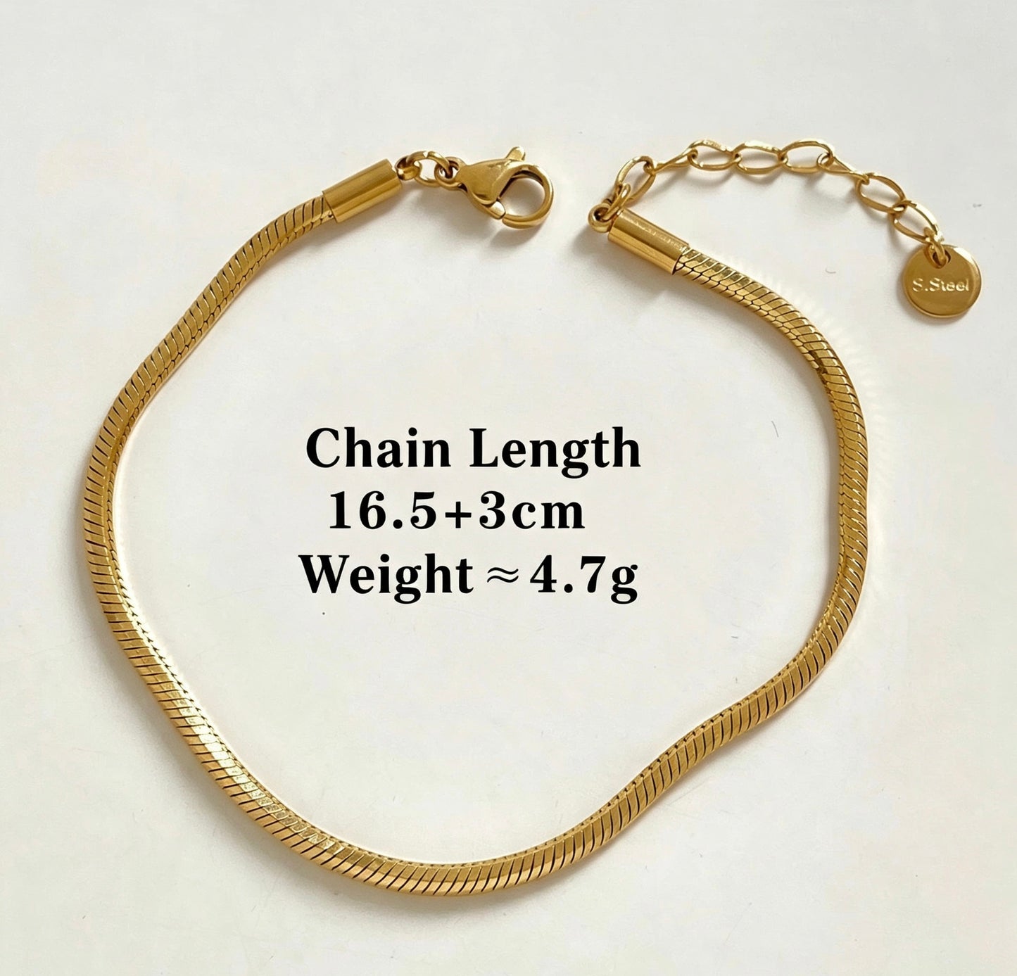 Gold Plated Stainless Steel Chain Bracelet | 3 Styles – Elegant & Versatile