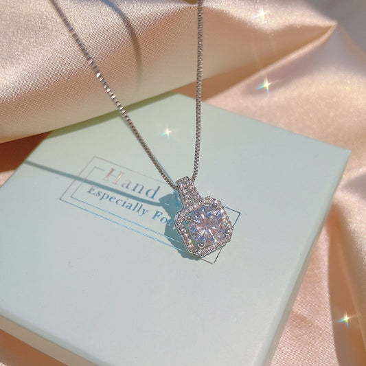 Geometric Crystal Square Zircon Gold Plated Jewelry Set