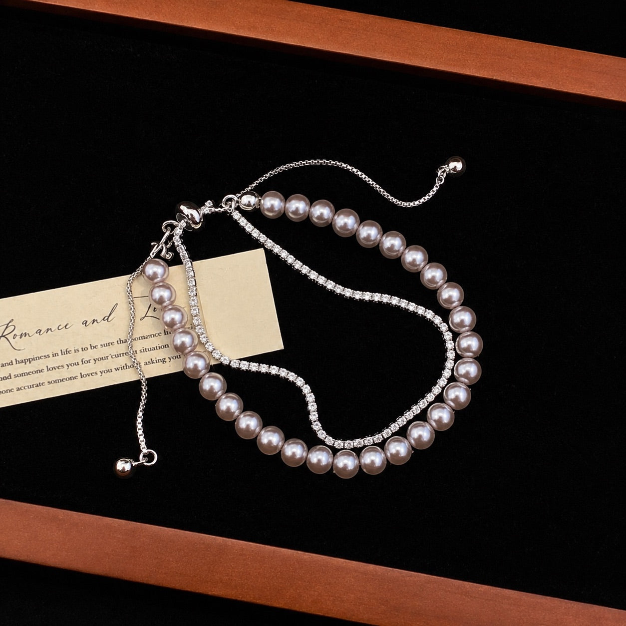 Vintage Pearl & Zircon 18K Gold Plated Luxury Bracelet