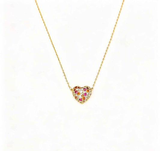 Elegant Zircon Heart Jewelry Set | Captivating 18K Gold Plated Design