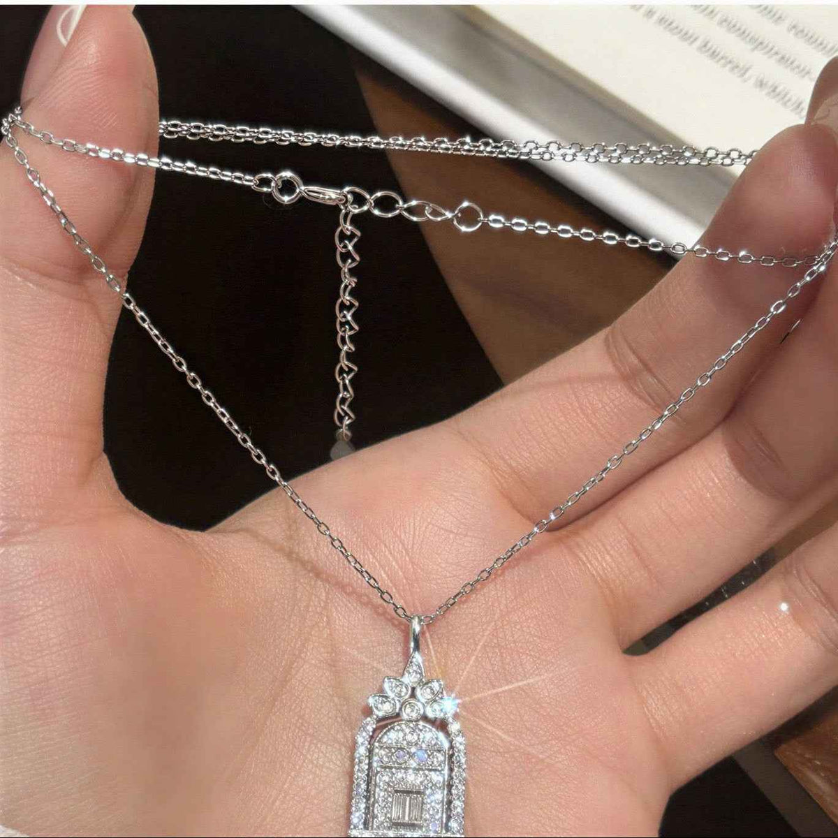Gate of Happiness Necklace | S925 Sterling Silver & Moissanite
