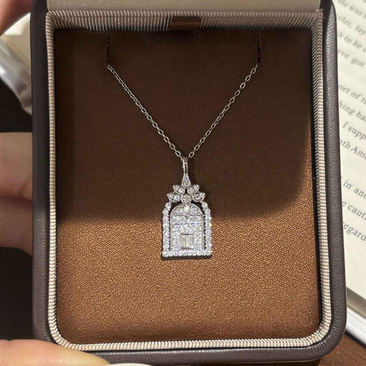 Gate of Happiness Necklace | S925 Sterling Silver & Moissanite