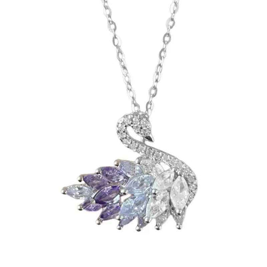 Swan Necklace | S925 Sterling Silver Collarbone Chain with Zircon