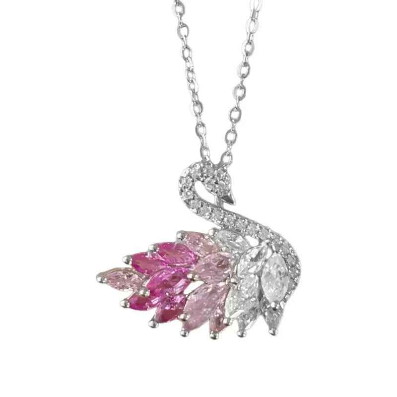 Swan Necklace | S925 Sterling Silver Collarbone Chain with Zircon