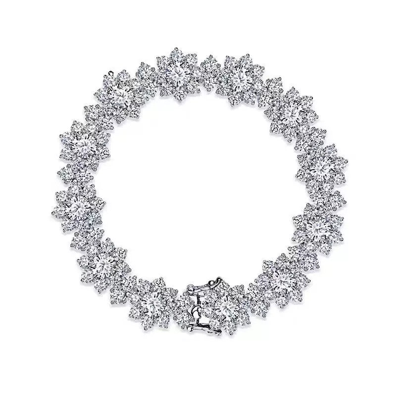 Pavé-set sunflower bracelet