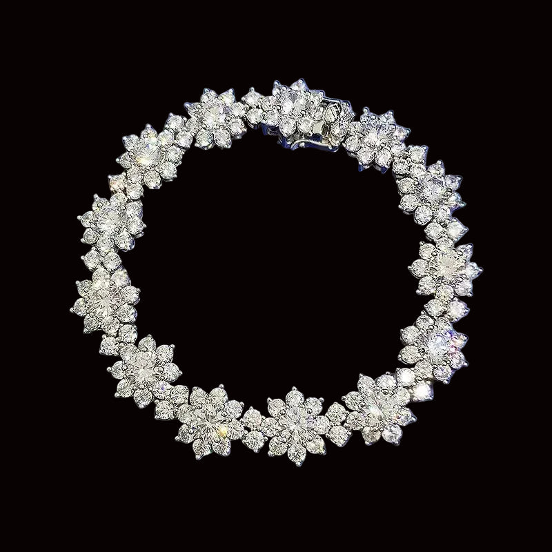 Pavé-set sunflower bracelet