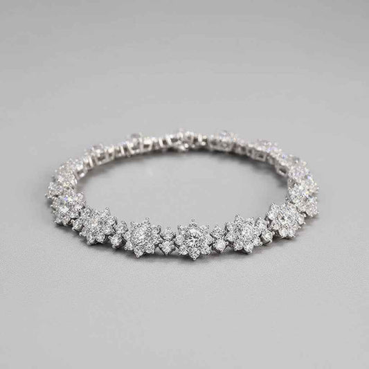 Pavé-set sunflower bracelet