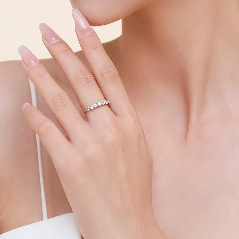 White 925 sterling silver ring (worn)