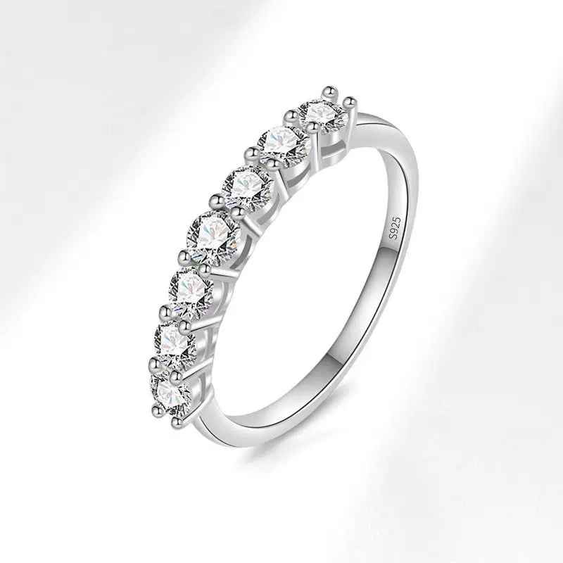 Round Cut Multicolor Zircon Ring | 925 Sterling Silver Band
