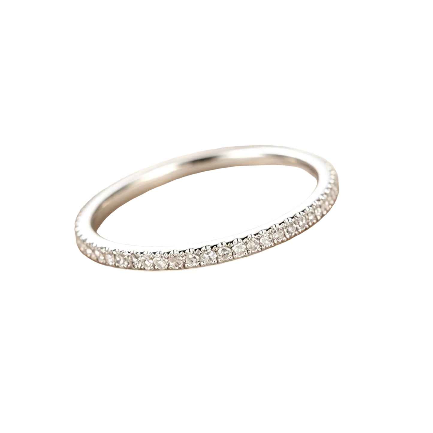 Minimalist Single-Row Zircon Ring | Gold, Silver & Rose Gold