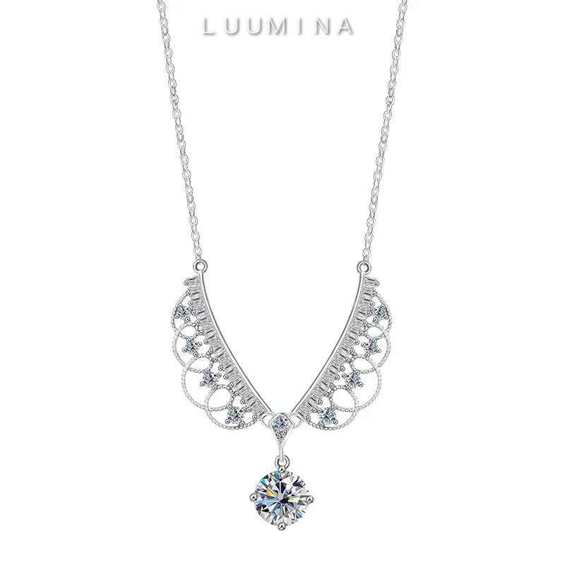 Runaway Princess Moissanite Pendant Necklace | S925 Sterling Silver