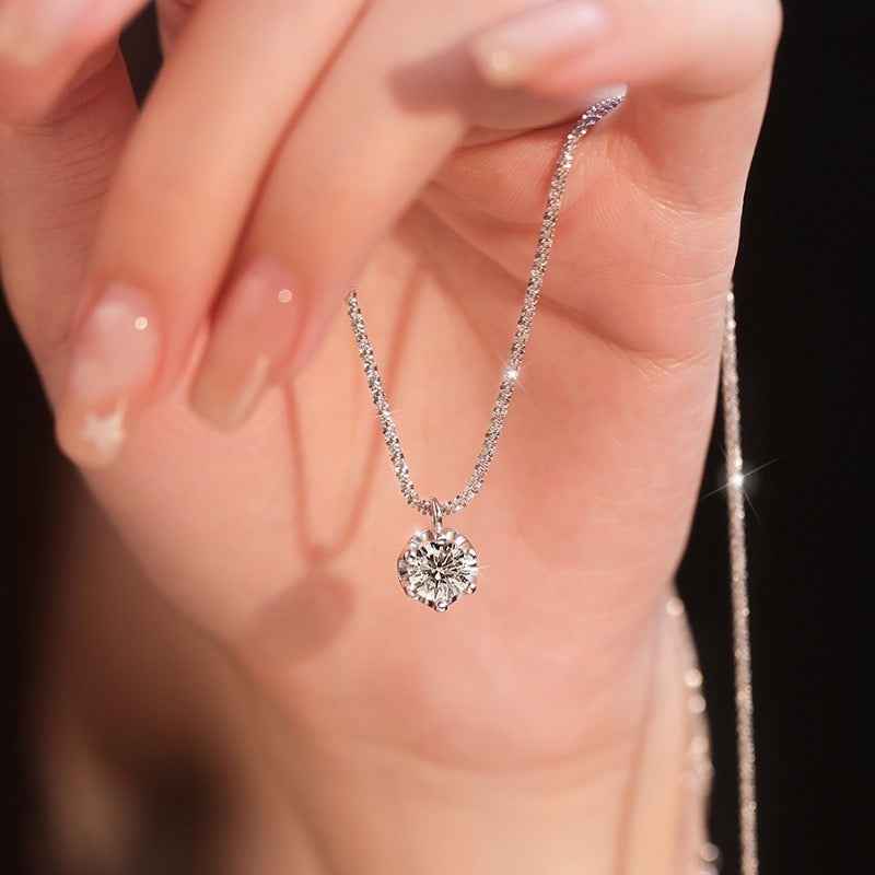 S925 Sterling Silver Moissanite “Starry Sky” Necklace