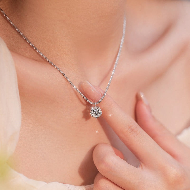 S925 Sterling Silver Moissanite “Starry Sky” Necklace
