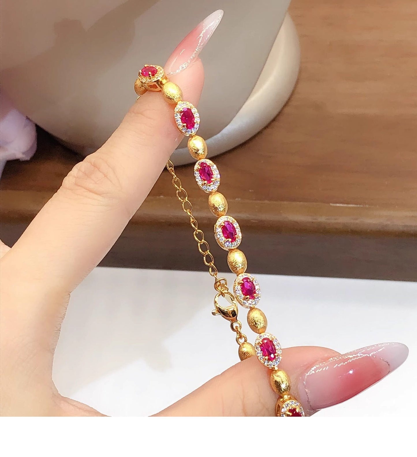 Old Money Geometric CZ Gold Plated Stainless Steel Bangle Bracelet