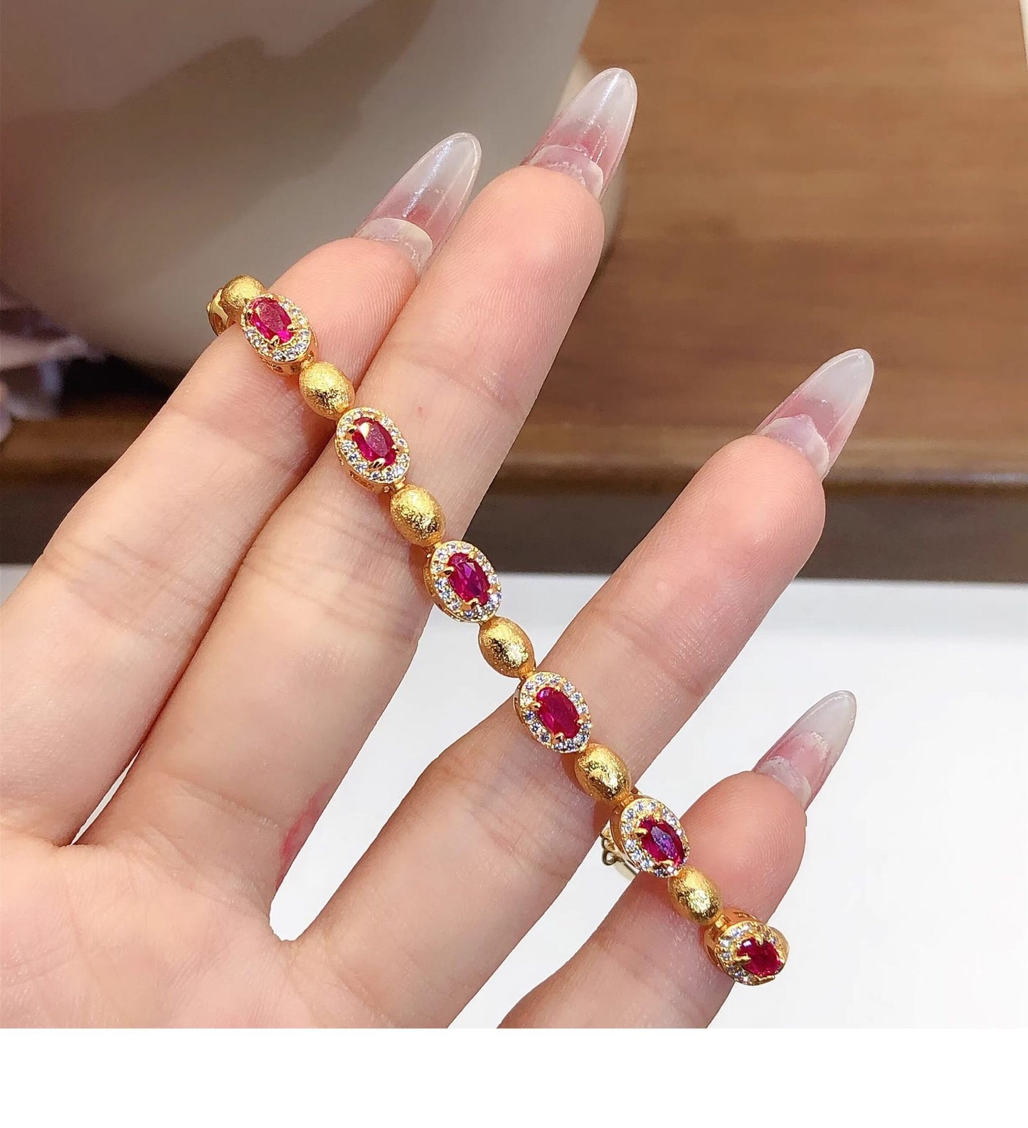 Old Money Geometric CZ Gold Plated Stainless Steel Bangle Bracelet