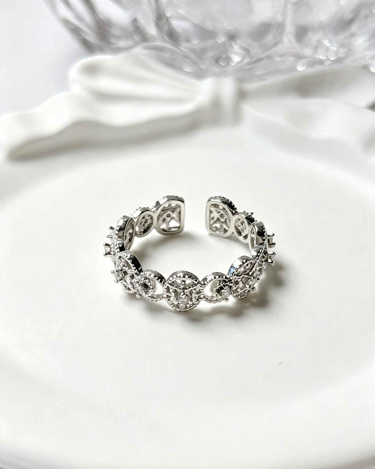 Adjustable Zirconia Open Ring | Minimalist Elegance for Any Occasion