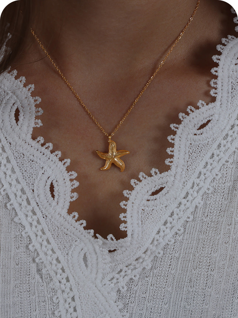 Romantic Sea Princess Pearl Gold Plated Pendant Necklace