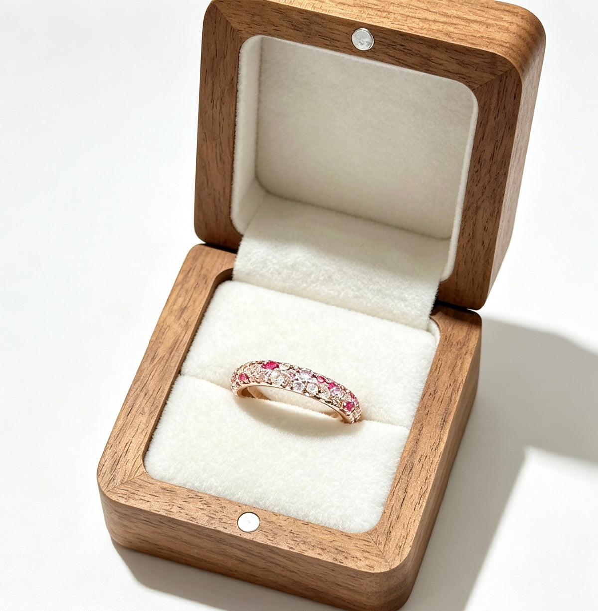 French Vintage Rose Jewelry Set | 18K Rose Gold Plated Necklace & Ring
